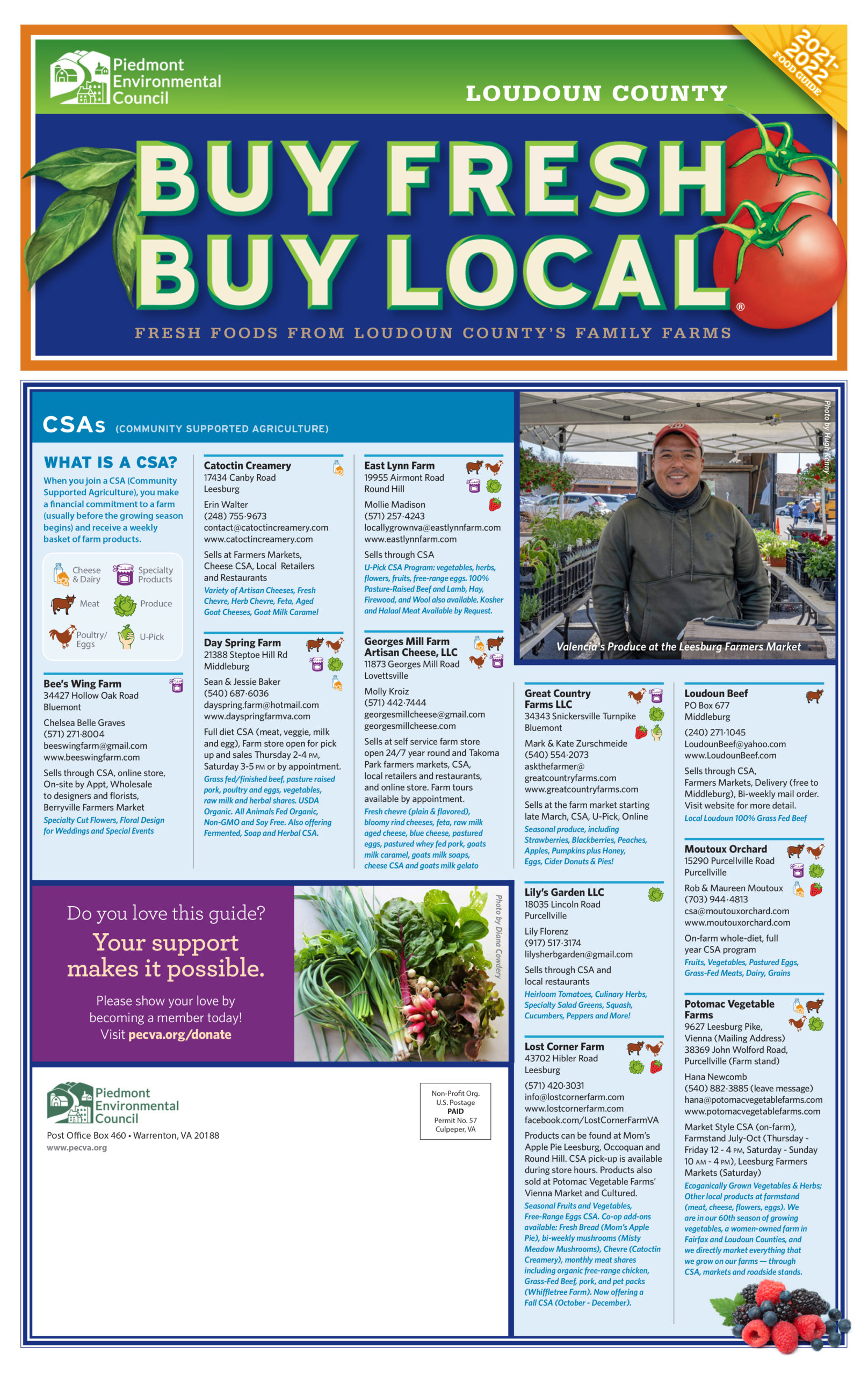 Image of the cover of the Buy Fresh Buy Local Loudoun County guide